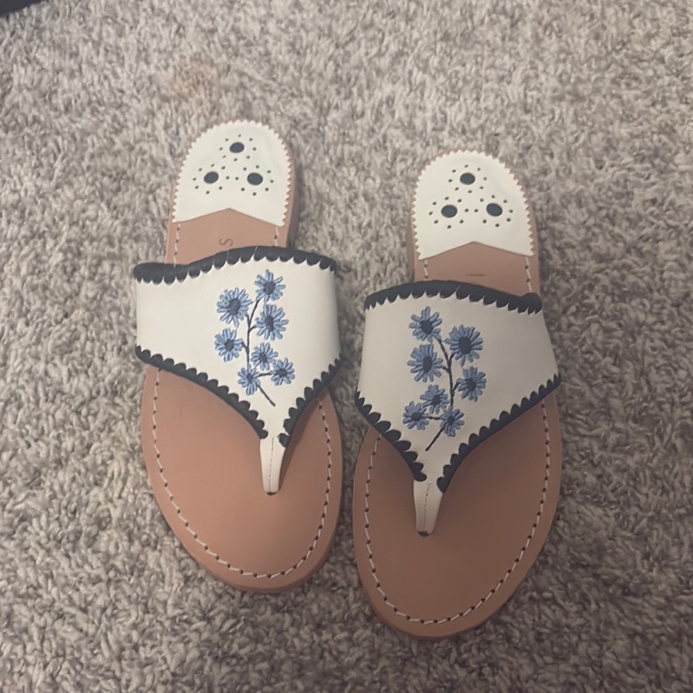 Floral Embroidered Sandals
